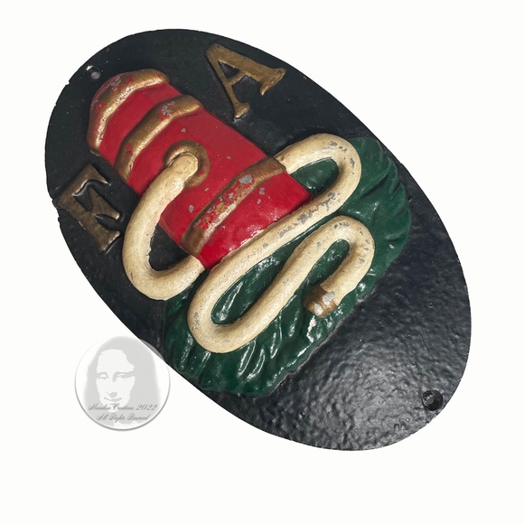 Firefighter Decor 2pc Set Fire Association Mark Plaques Home Decor Vintage - Picture 4 of 11